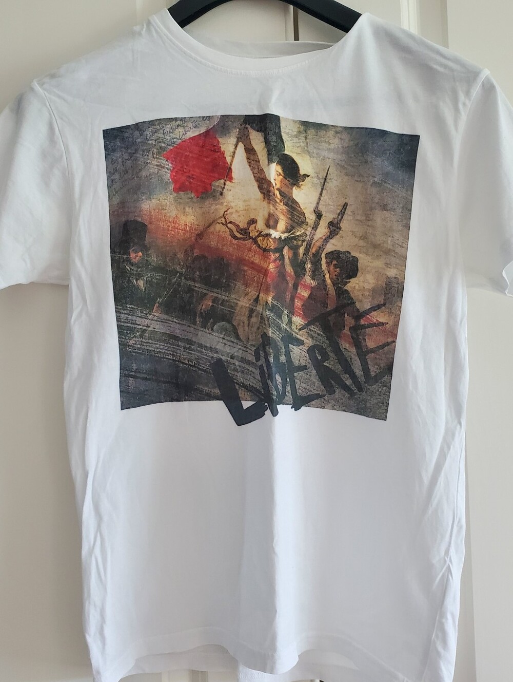 Liberte Painting Louvre Women's TShirt Tee Medium Art Romantic Era Cotton